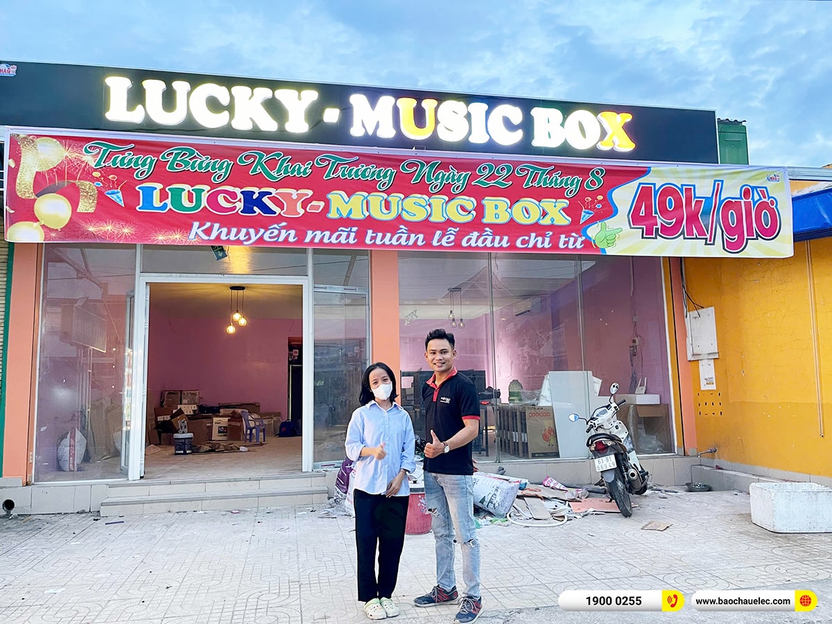 Lắp đặt 10 ph&ograve;ng karaoke box mini cho qu&aacute;n Lucky Music Box tại Tiền Giang