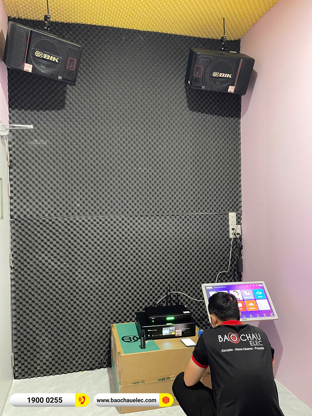 Lắp đặt 13 ph&ograve;ng karaoke box mini cho anh Hải tại Cần Thơ