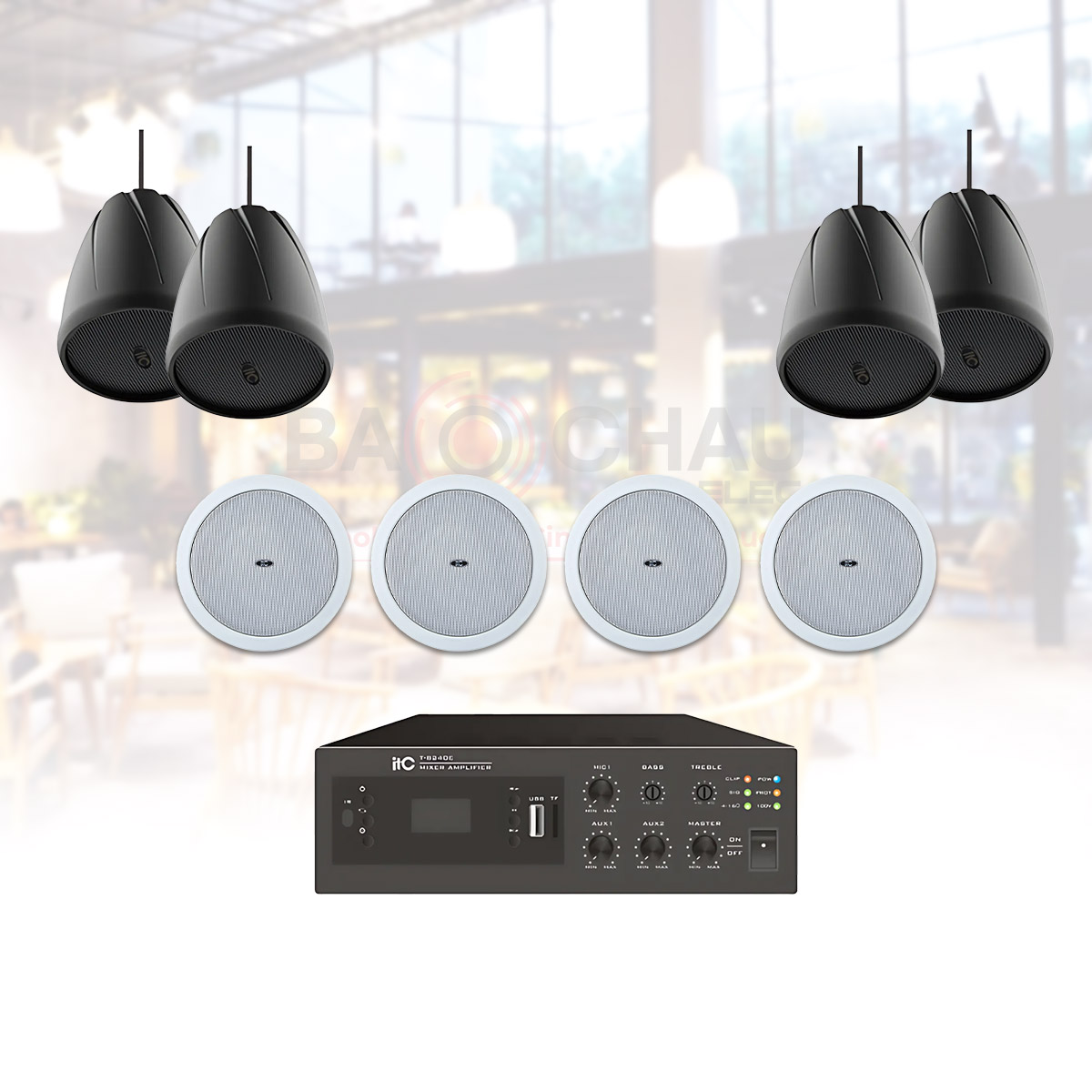 Hệ Thống Âm Thanh Nhạc Nền Quán Cafe, Nhà Hàng, Shop, Spa ITC 06