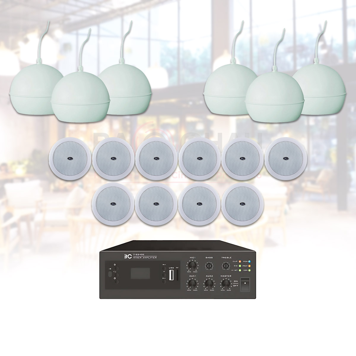 Hệ Thống Âm Thanh Nhạc Nền Quán Cafe, Nhà Hàng, Shop, Spa ITC 08