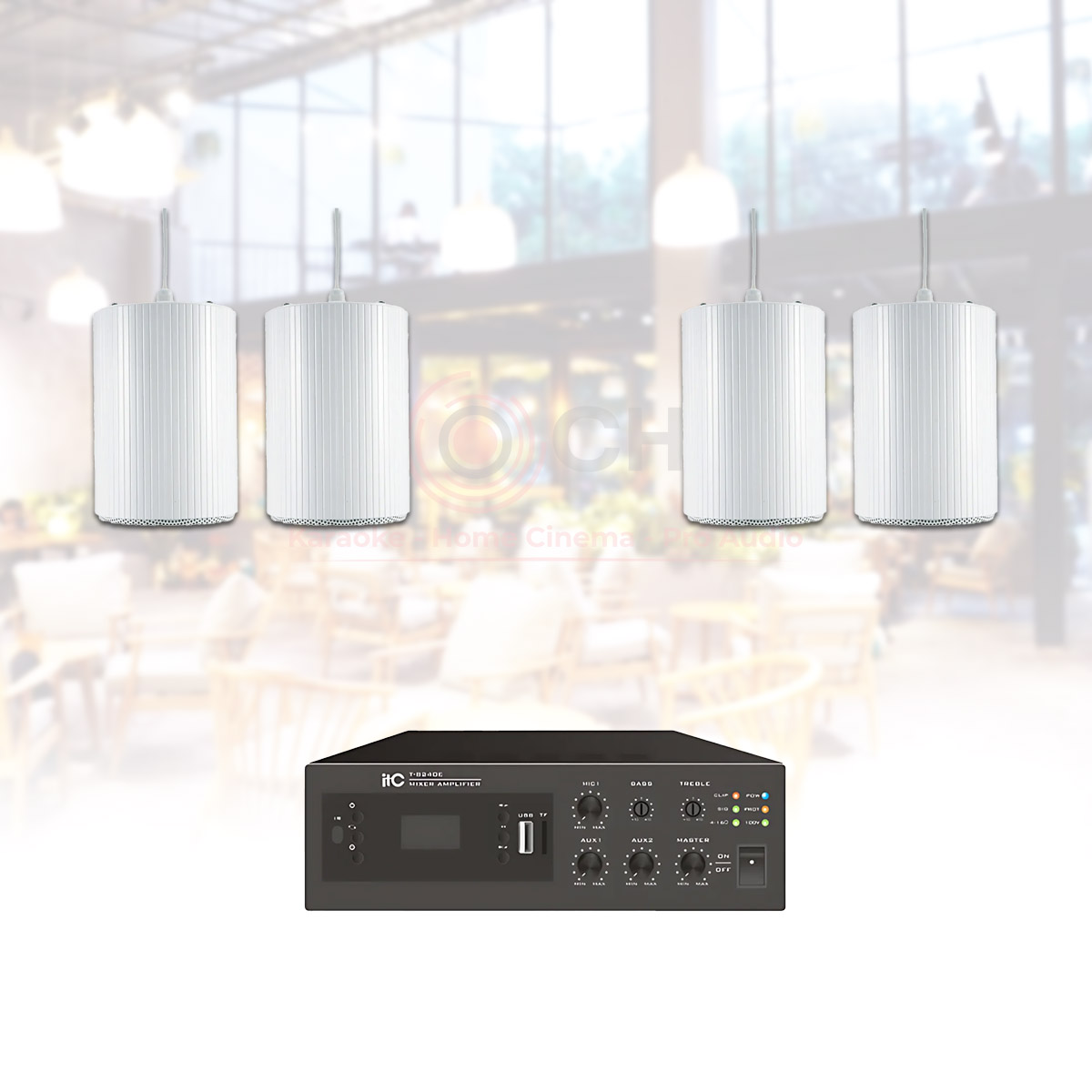 Hệ Thống Âm Thanh Nhạc Nền Quán Cafe, Nhà Hàng, Shop, Spa ITC 09