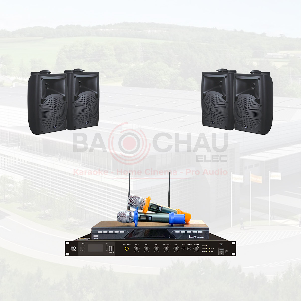 Hệ thống âm thanh nhà xưởng, thông báo nhạc nền 02 (ITC T-776H, ITC T-120DTB, BCE U900 Plus X)