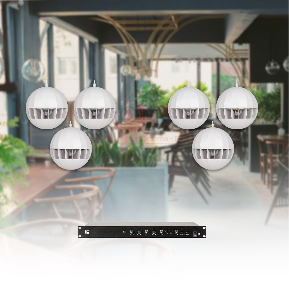 Hệ thống âm thanh nhạc nền quán cafe, nhà hàng, shop, spa RCF 04