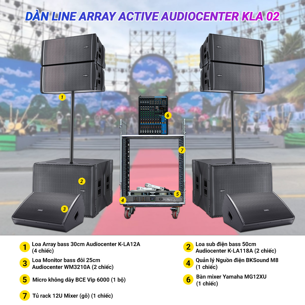 D&agrave;n Line Array Active Audiocenter KLA 02