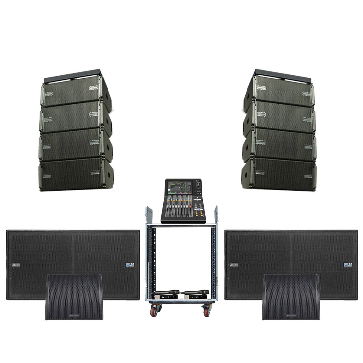 Dàn Line Array Active dBTechnologies ITALY siêu cao cấp 08 (dBTechnologies Vio L210, DVA S30N, FMX12, DM3 Standard...)