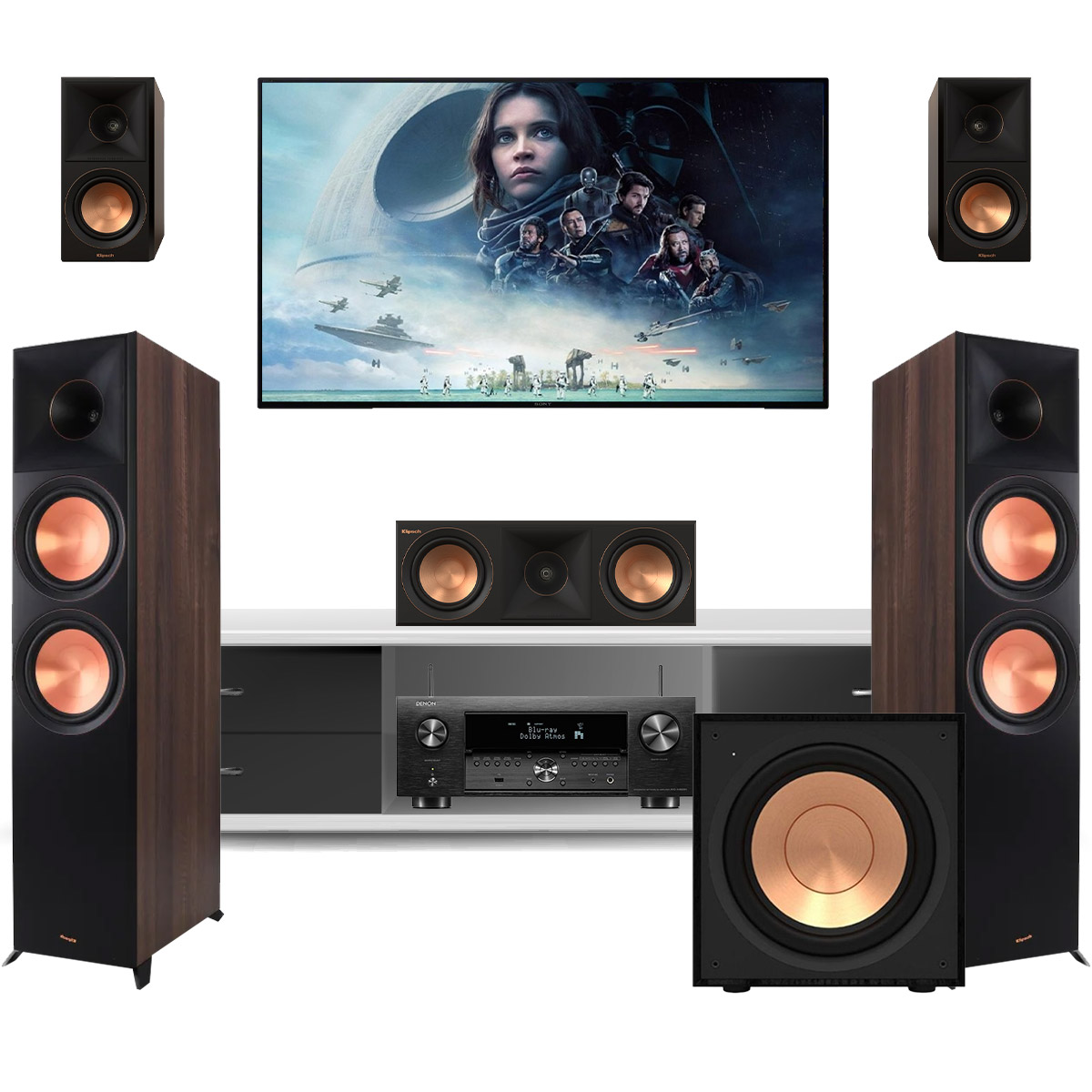 Dàn âm thanh 7.1 xem phim, nghe nhạc BC-XPNN04 (Klipsch RP-8000F II+ RP-500M+ RP-500C+ Klipsch SPL120+ Denon AVC X4700H)