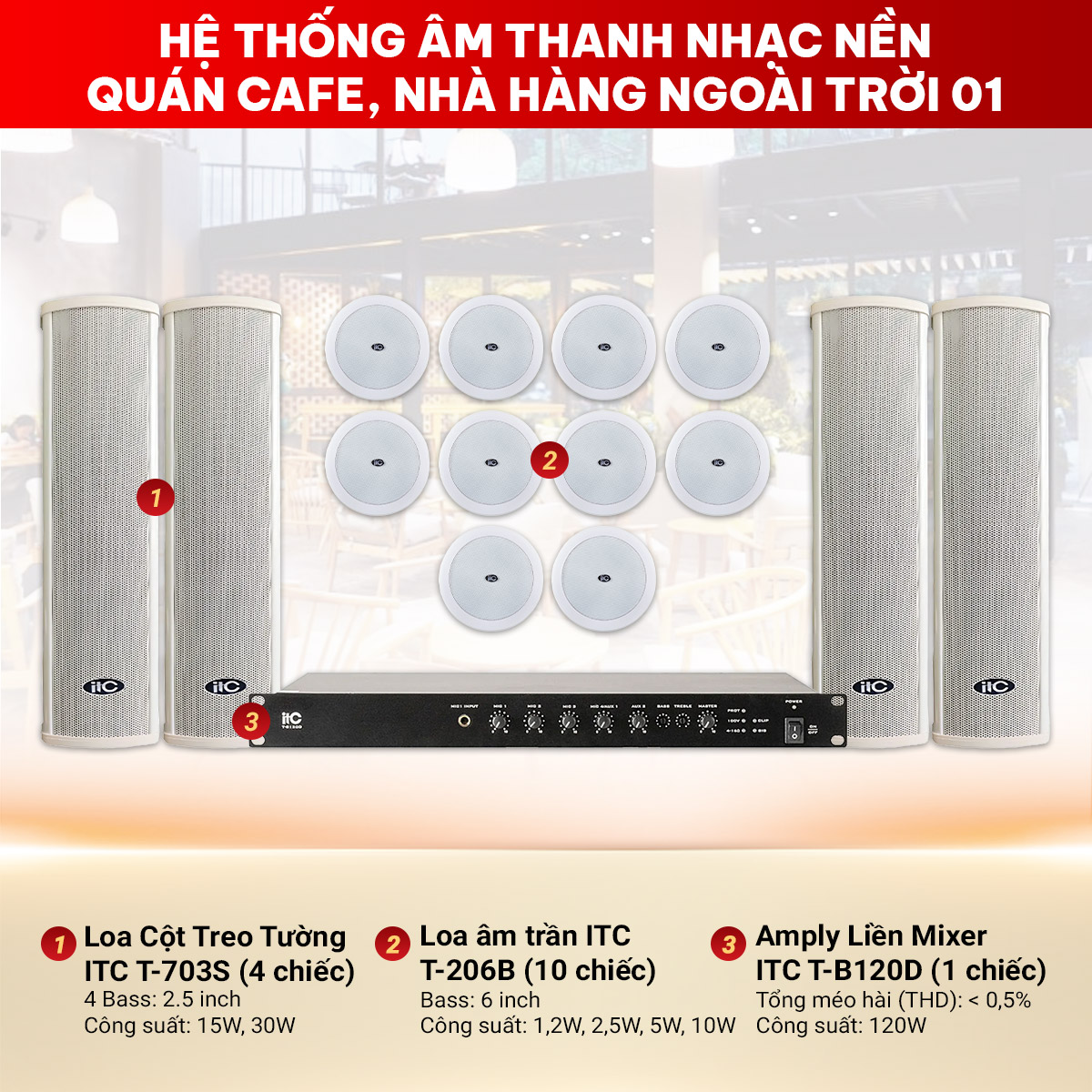 hệ thống &acirc;m thanh nhạc nền qu&aacute;n cafe, nh&agrave; h&agrave;ng ngo&agrave;i trời 01