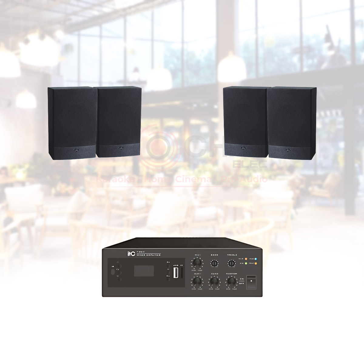 Hệ Thống Âm Thanh Quán Cafe, Nhà Hàng, Shop, Spa 10 (ITC T-601X, ITC T-B40E)