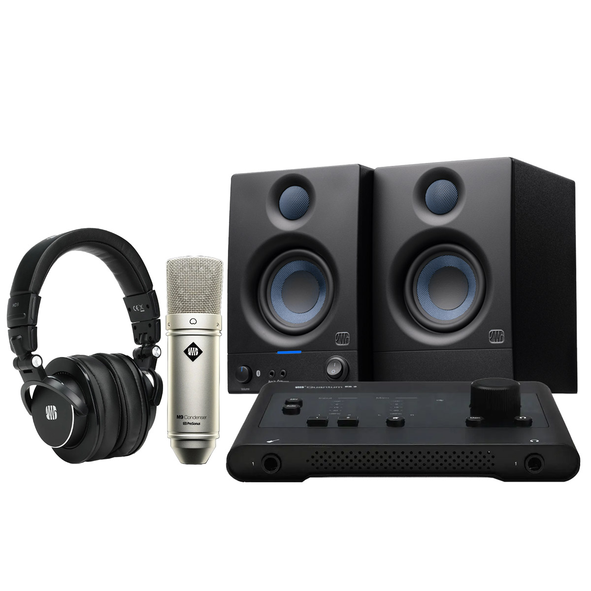 Combo Thu Âm Presonus 2 (Eris E3.5, PreSonus Quantum ES 2, Presonus HD9, Presonus M9)