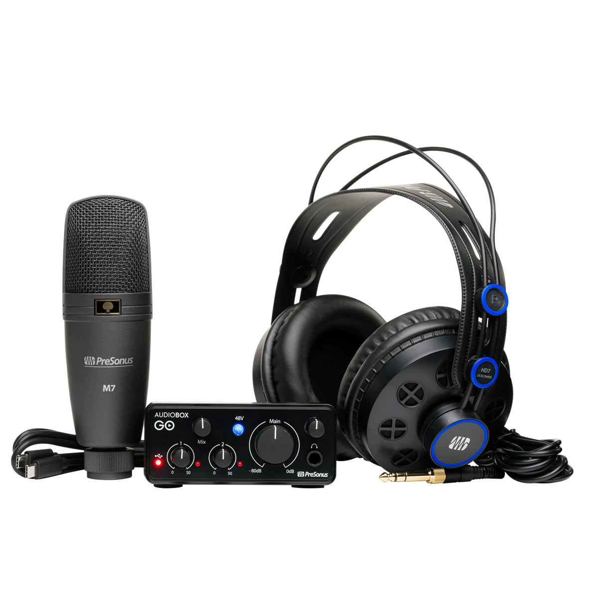 Combo Thu Âm Presonus 3 (Presonus Audiobox GO, Presonus HD7, Presonus M7 MKII)