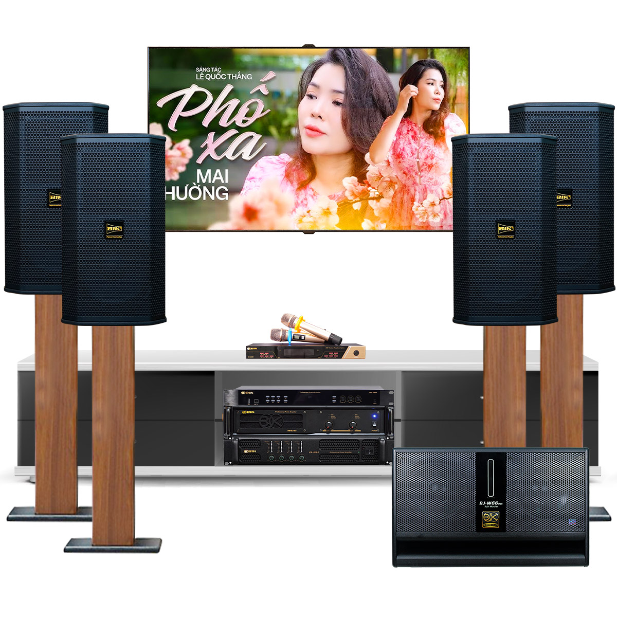 Dàn karaoke cao cấp BIK 41 (BSP 410II, BIK CA-J604, BIK VM620A, BIK BPR-5800, BIK BJ W66plus, BIK BJ-U600)