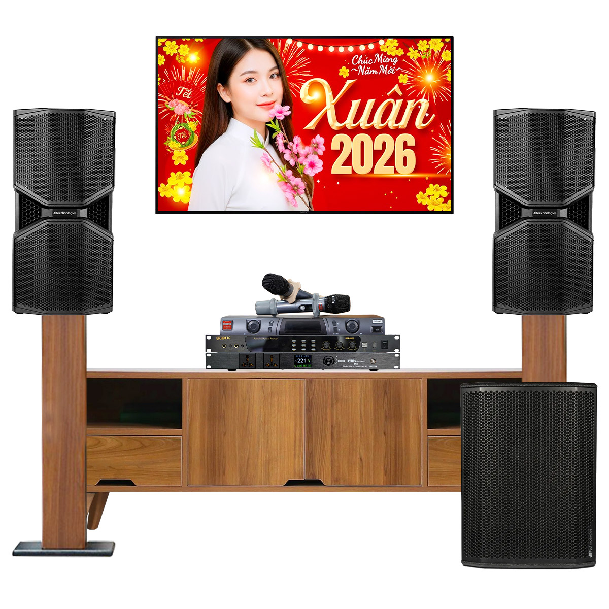 Dàn karaoke gia đình cao cấp dBTechnologies 01 (dBTechnologies Opera Reevo 212, BPR-8600, Sub 615, BBS-290D, BKSound M8) - Hình 2