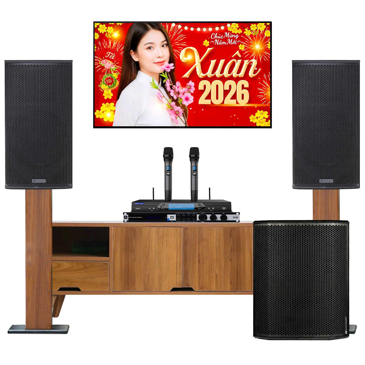 Dàn karaoke gia đình cao cấp dBTechnologies 05 (dBTechnologies Vio X15, dBTechnologies Sub 618, JBL KX180A,..) - Hình 2
