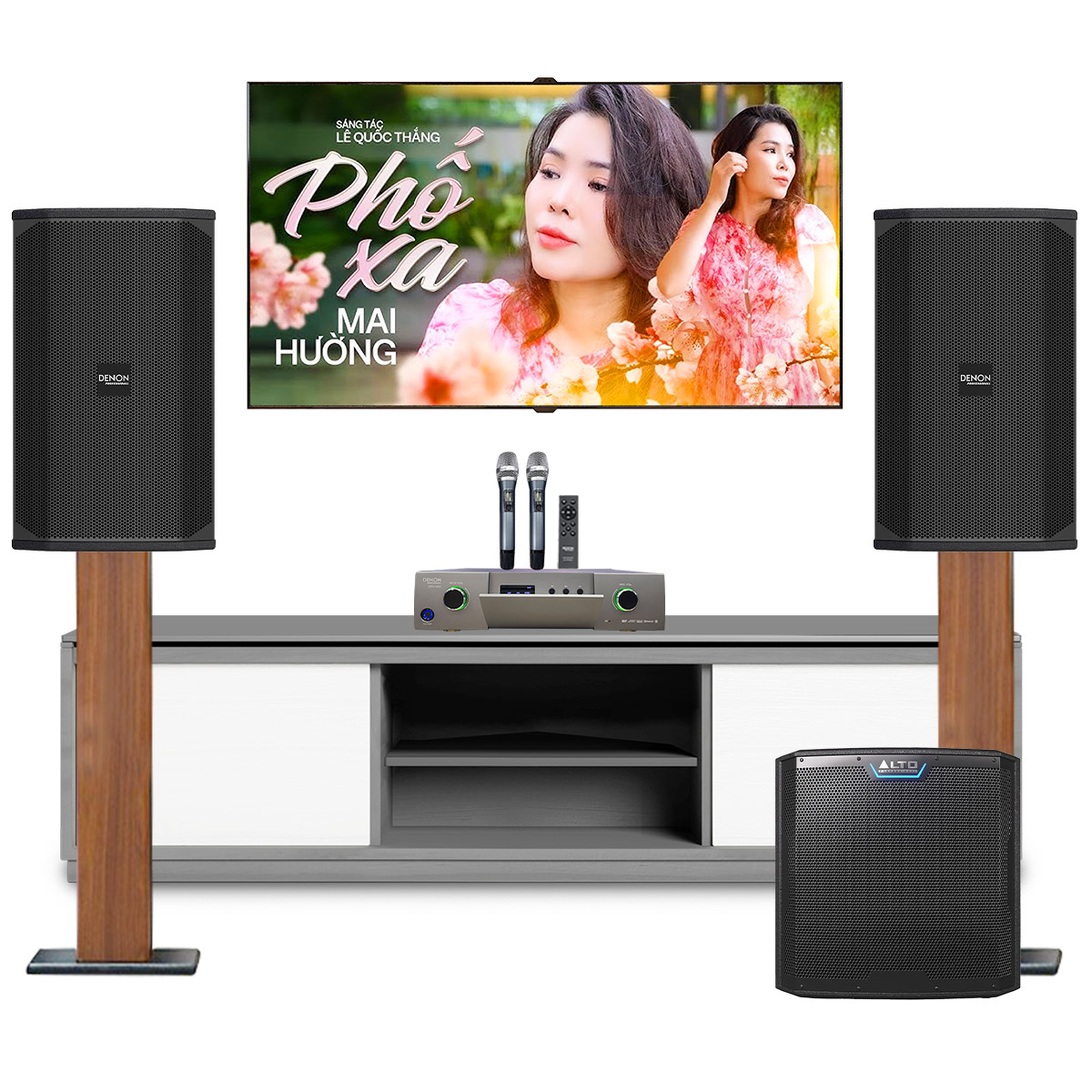 Dàn karaoke cao cấp Denon Nhật 14 (Denon DN-710, Denon Pro DP-N1600, Alto TS12S)