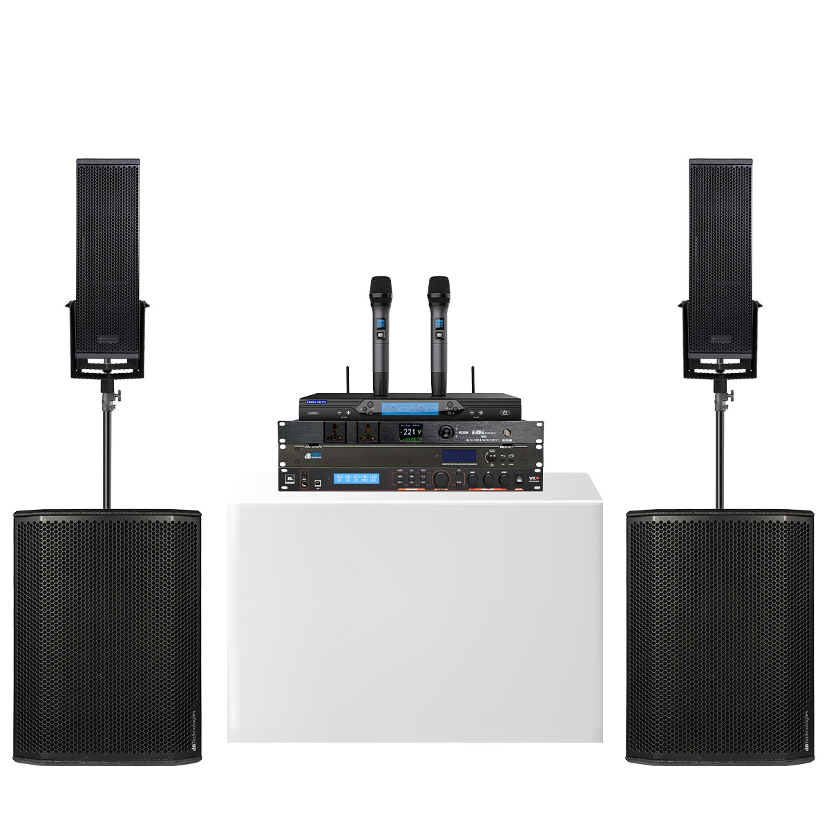 Dàn karaoke siêu cao cấp cho gia đình - biệt thự 07 (dBTechnologies Vio X206-100, Sub 615, JBL VX9, Baiervires BS9800…)