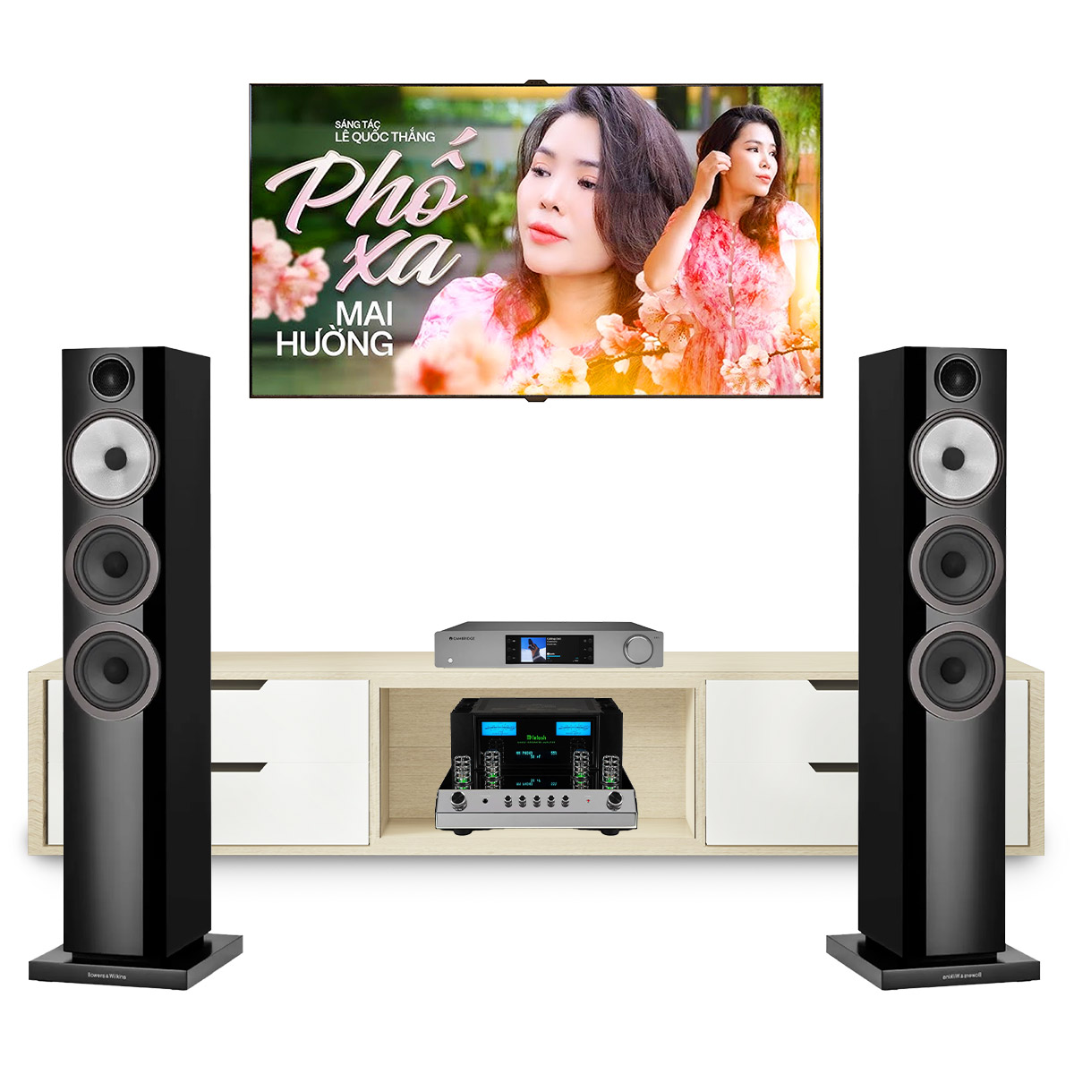Dàn nghe nhạc cao cấp NN64 (B&W 704 S2, McIntosh MA352, Cambridge Audio CXN100)