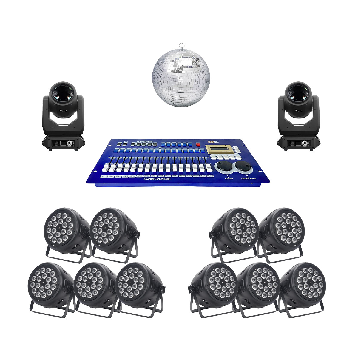 Combo đèn ánh sáng sân khấu, sự kiện, đám cưới 01