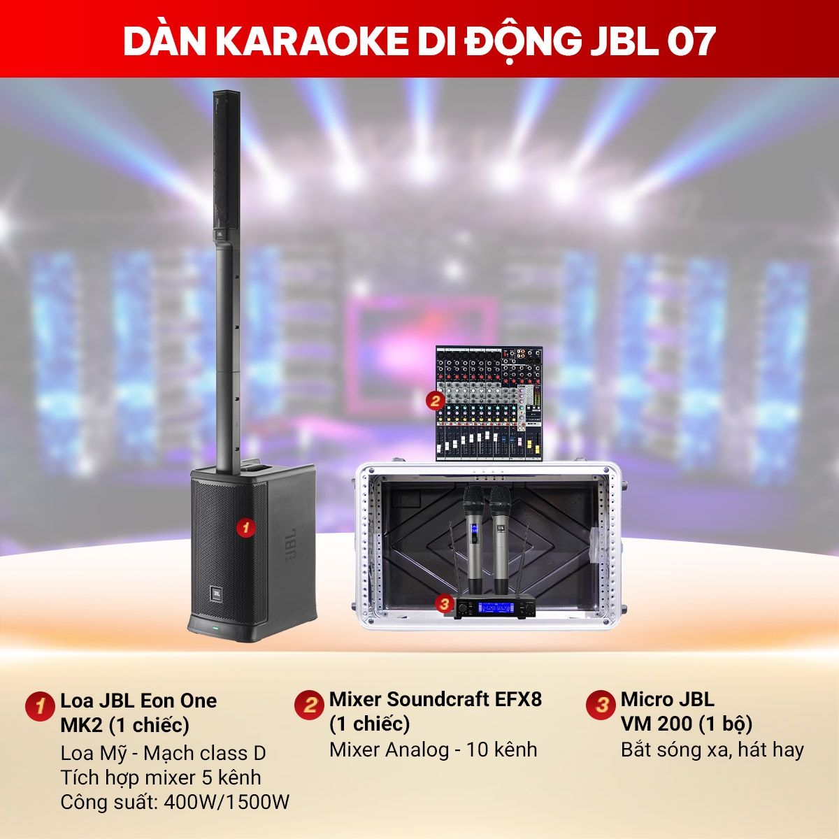 D&agrave;n karaoke di động JBL 07