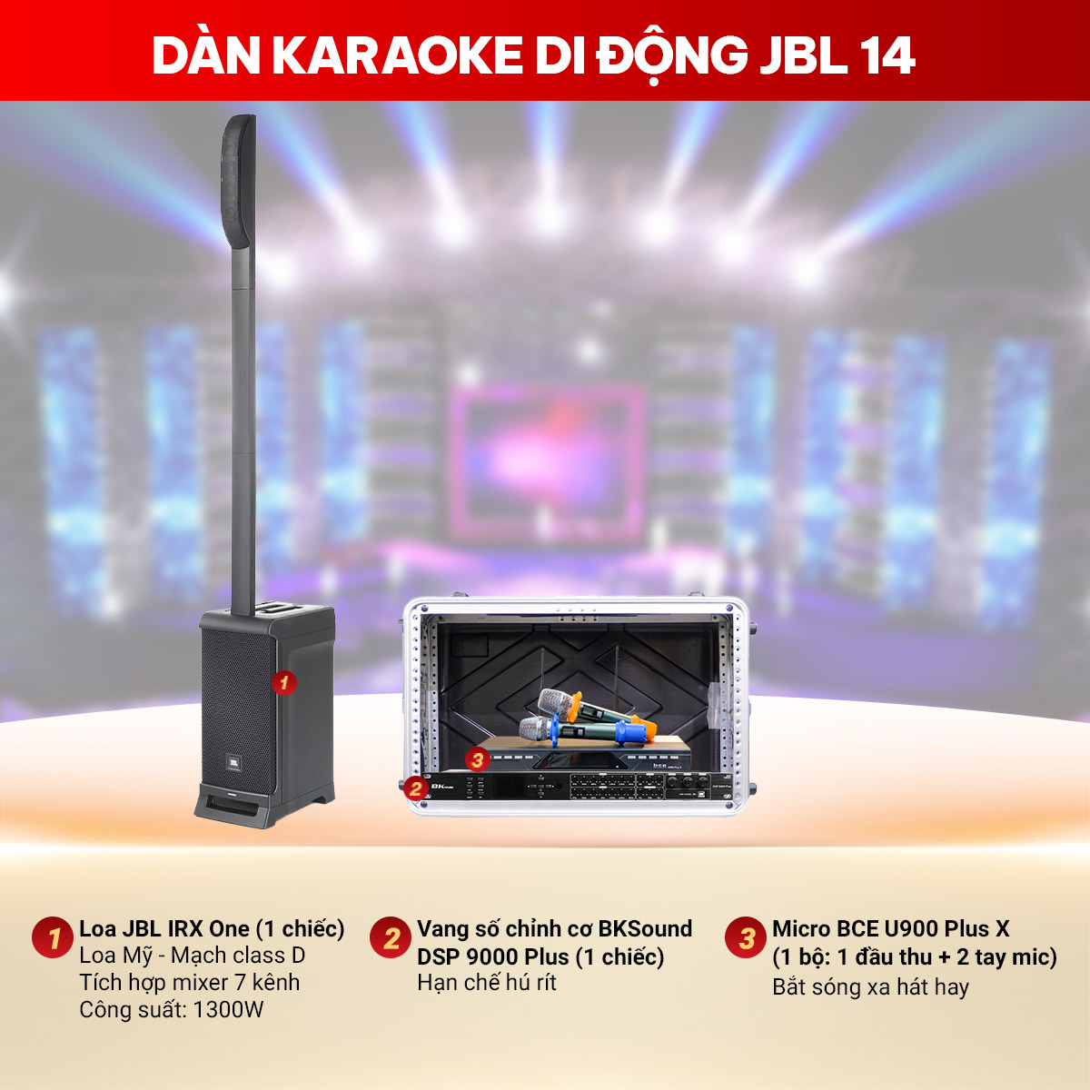 D&agrave;n karaoke di động JBL 14