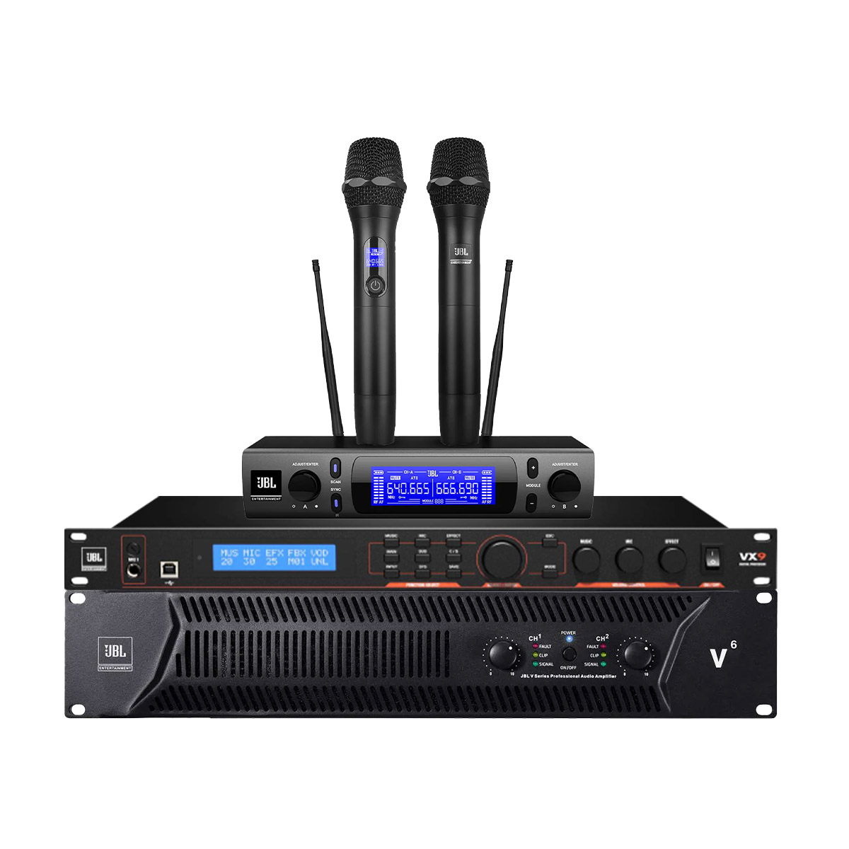 Dàn karaoke đồng bộ full JBL 15 (JBL Ki512, JBL V6, JBL VX9, JBL Pasion 12SP, JBL VM300) - Hình 4