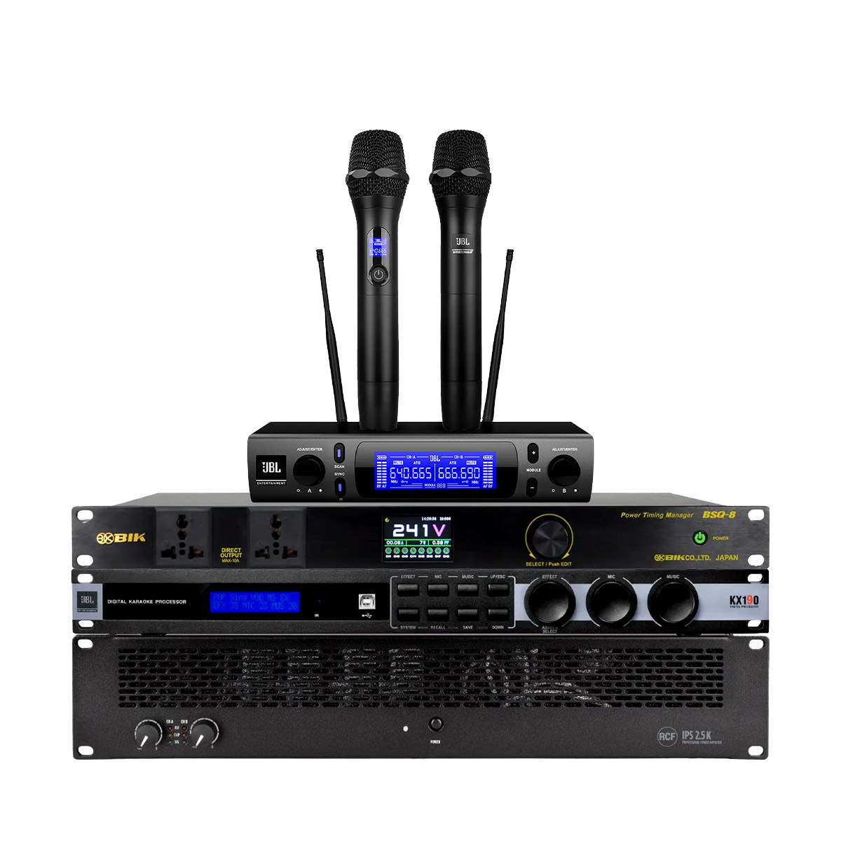 Dàn karaoke gia đình cao cấp RCF 10 (RCF C MAX 4112, RCF IPS 2.5K, JBL KX190, RCF 705-AS MK3, JBL VM300, BIK BSQ-8) - Hình 4