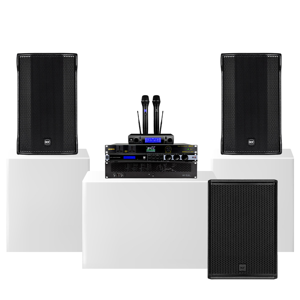 Dàn karaoke gia đình cao cấp RCF 10 (RCF C MAX 4112, RCF IPS 2.5K, JBL KX190, RCF 705-AS MK3, JBL VM300, BIK BSQ-8) - Hình 2
