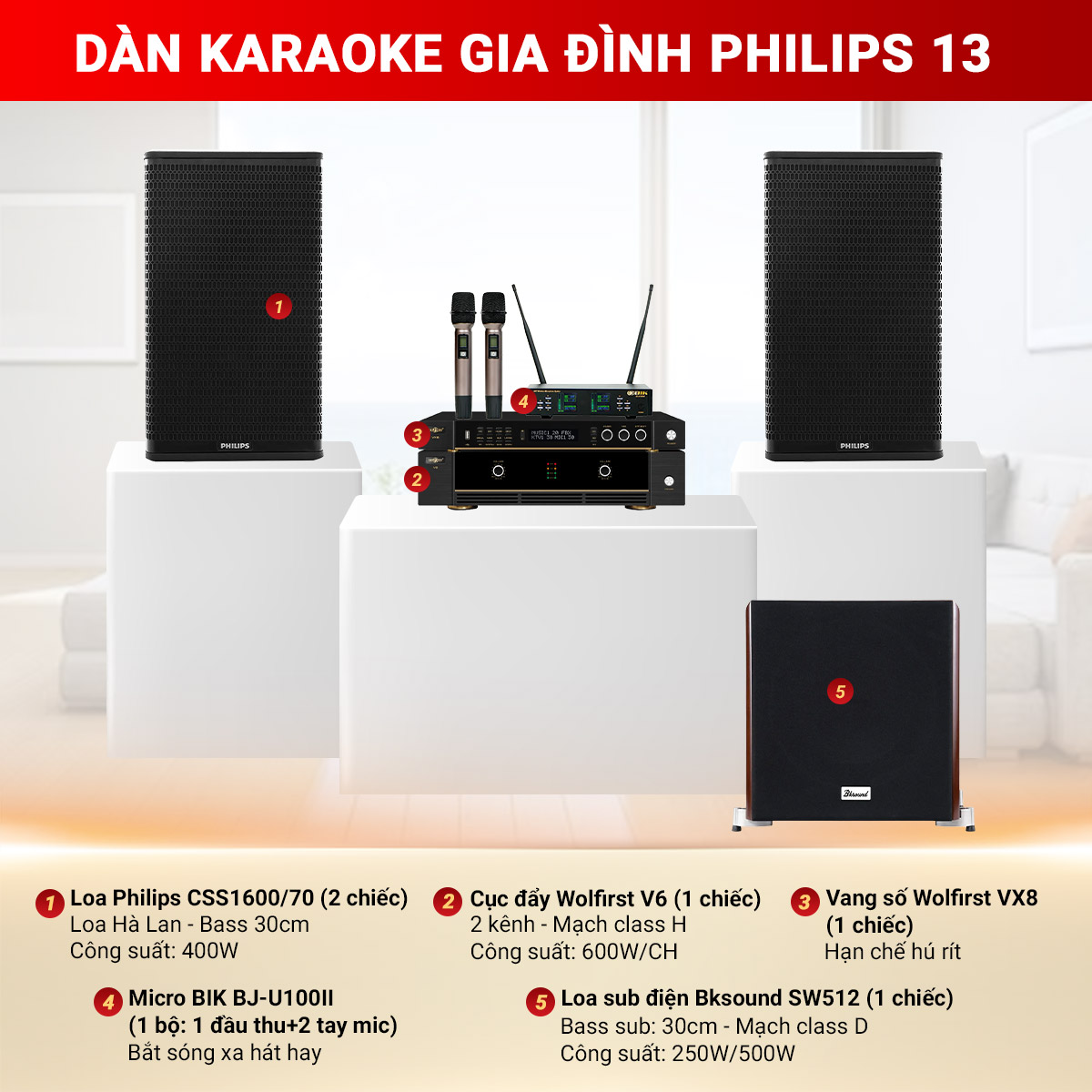 Dàn karaoke gia đình Philips 13