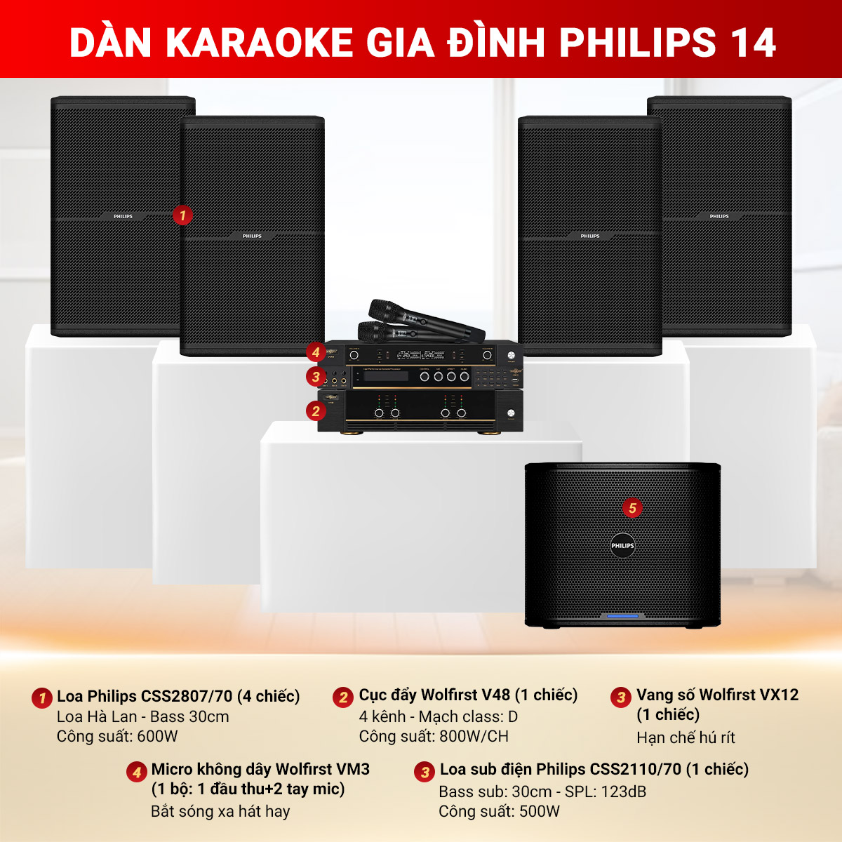 Dàn karaoke gia đình Philips 14