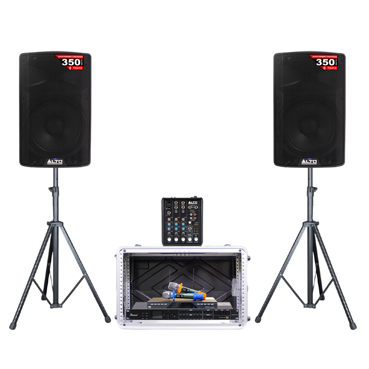 Dàn karaoke - Sân khấu Mini Alto 24 (Alto TX40, Alto TRUEMIX500, BKSound DSP 9000 Plus, BCE U900 Plus X)