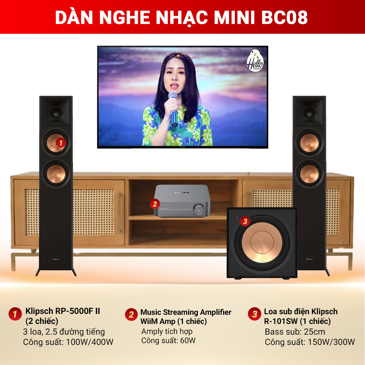 D&agrave;n nghe nhạc mini BC08