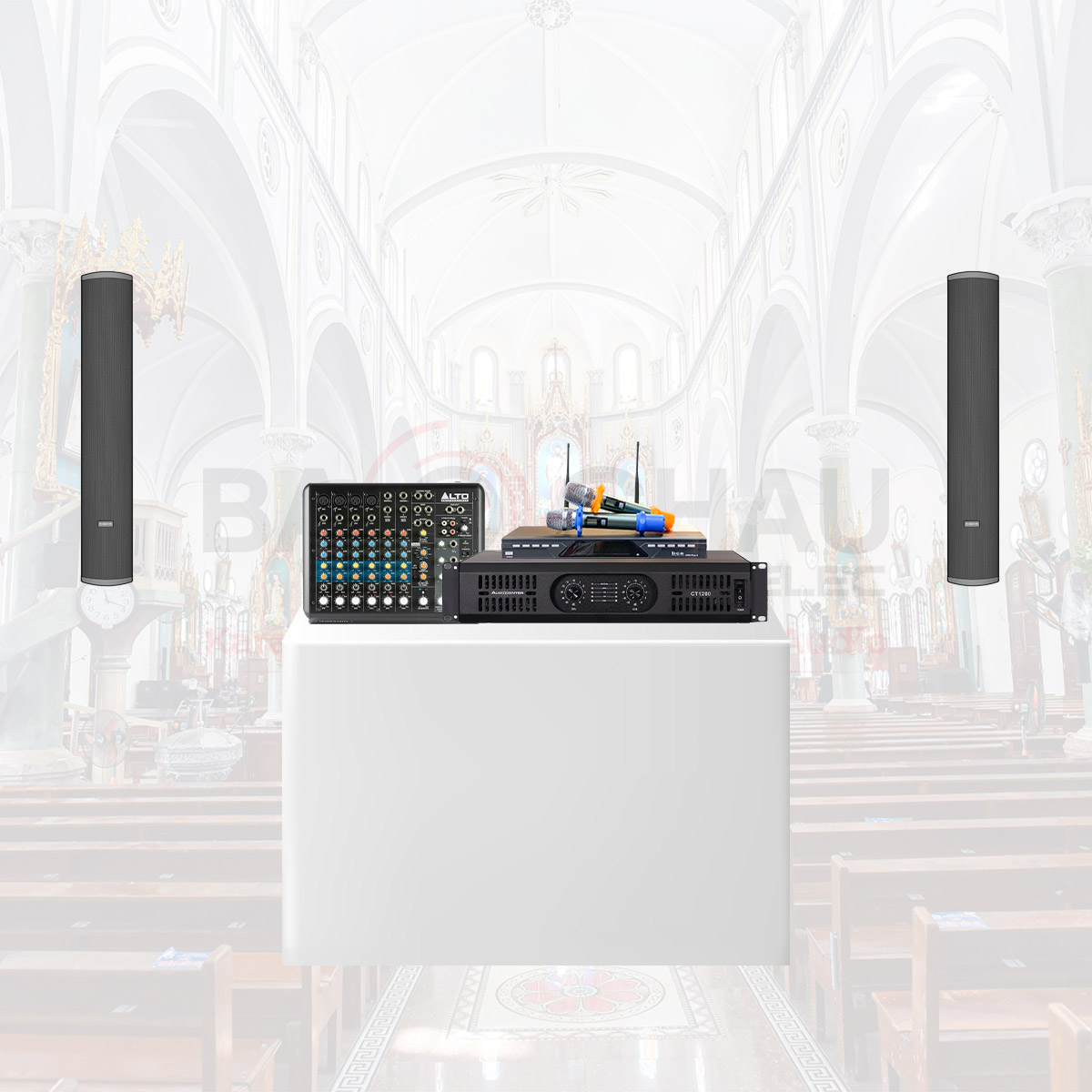 Dàn âm thanh nhà thờ, chùa Audiocenter 01 (Audiocenter Artist T65, Audiocenter CT1200, Alto TrueMix 800FX...)