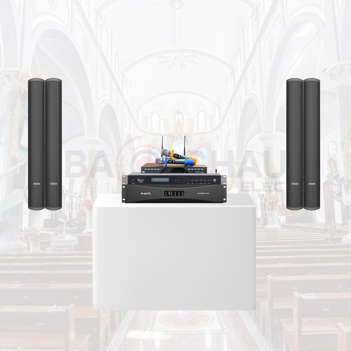Dàn âm thanh nhà thờ, chùa Audiocenter 02 (Audicenter Artist T83, Audiocenter T4800, Bksound KP500...)