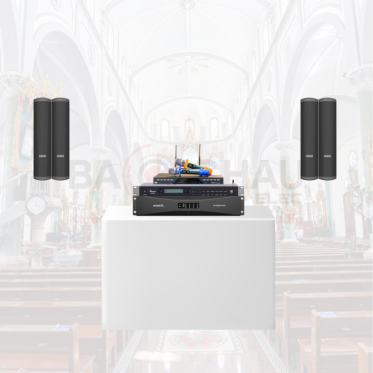 Dàn âm thanh nhà thờ, chùa Audiocenter 03 (Audicenter Artist T43, Audiocenter T4800, Bksound KP500...)
