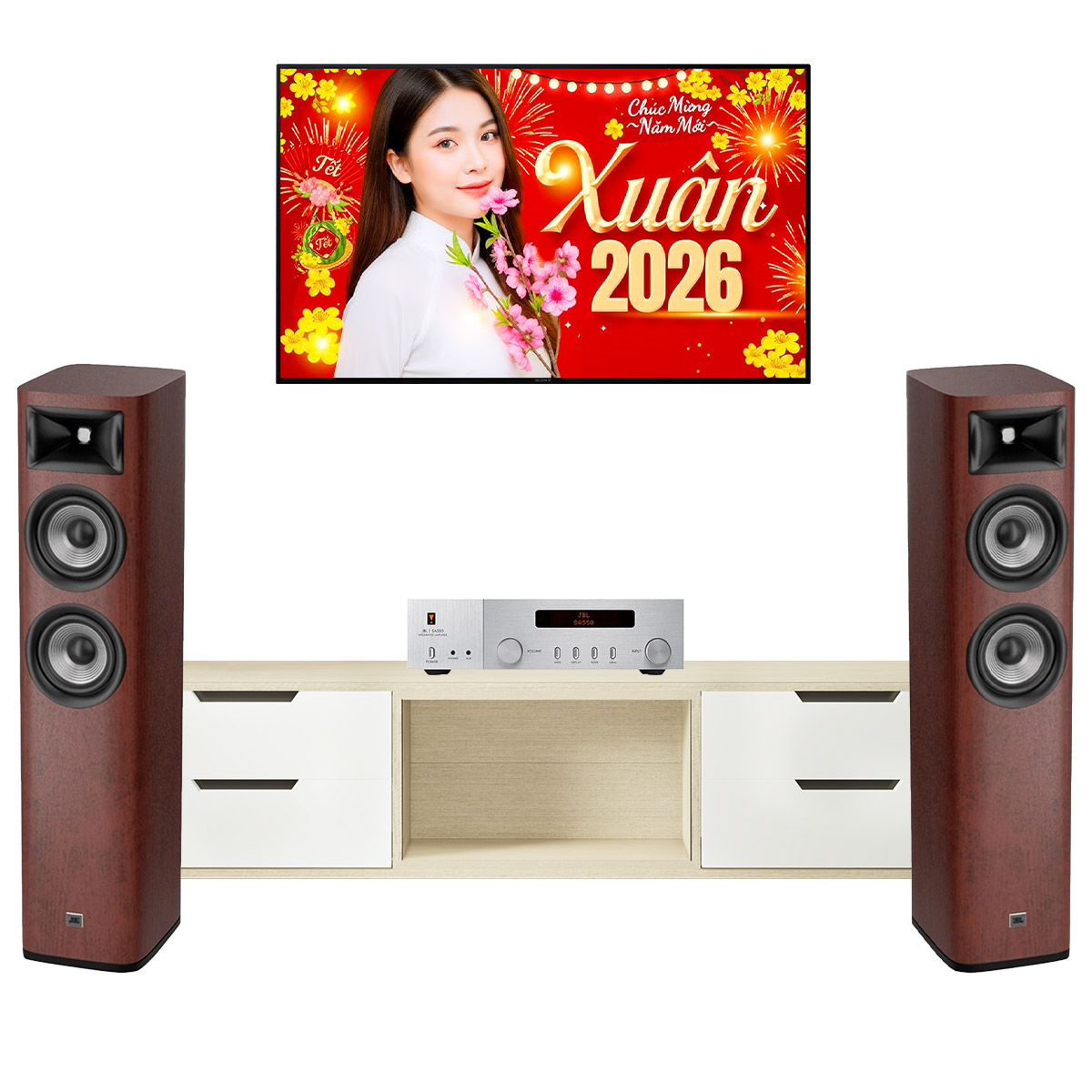 Dàn nghe nhạc JBL cao cấp 01 (JBL Studio 680, JBL SA550)