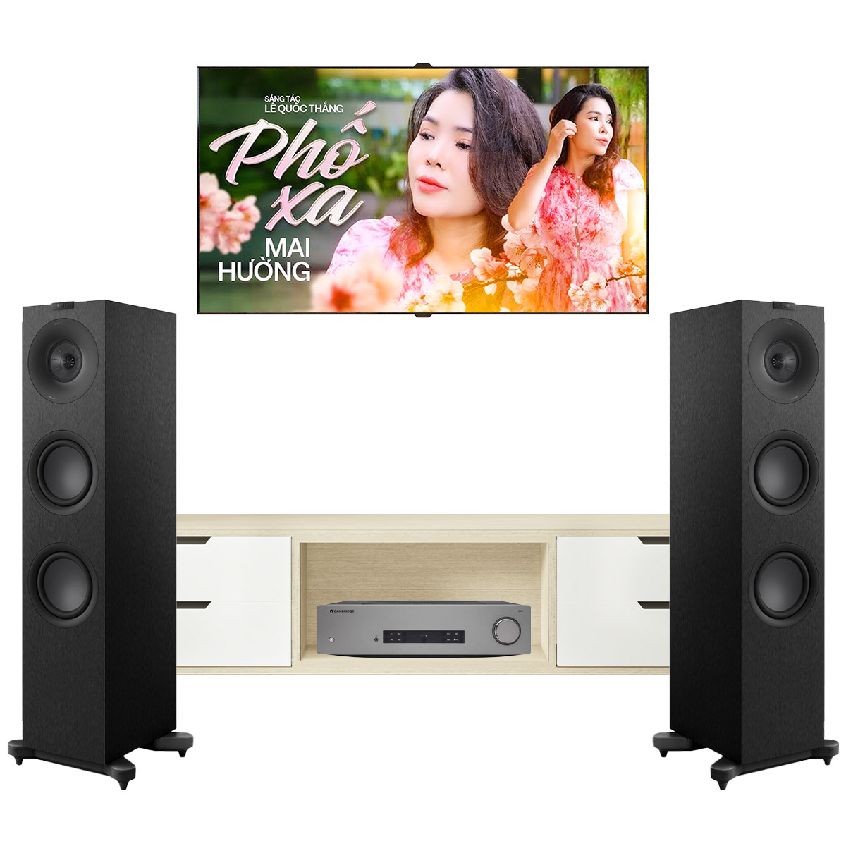 Dàn nghe nhạc KEF 04 (KEF Q7 Meta, Cambridge Audio CXA81 MKII)