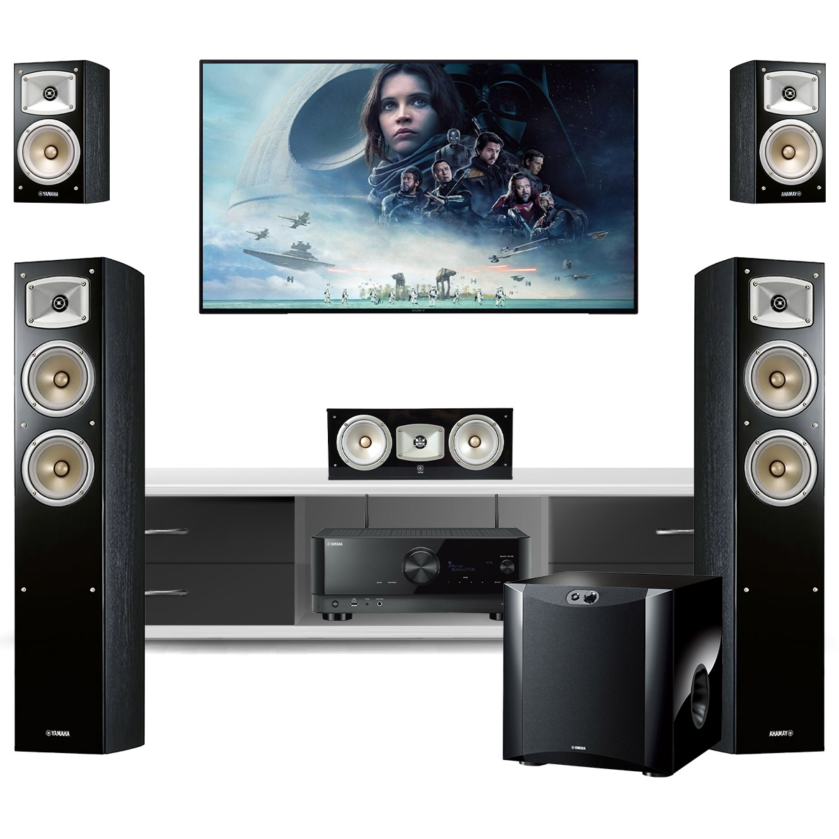 Dàn âm thanh 5.1 xem phim, nghe nhạc Yamaha 08