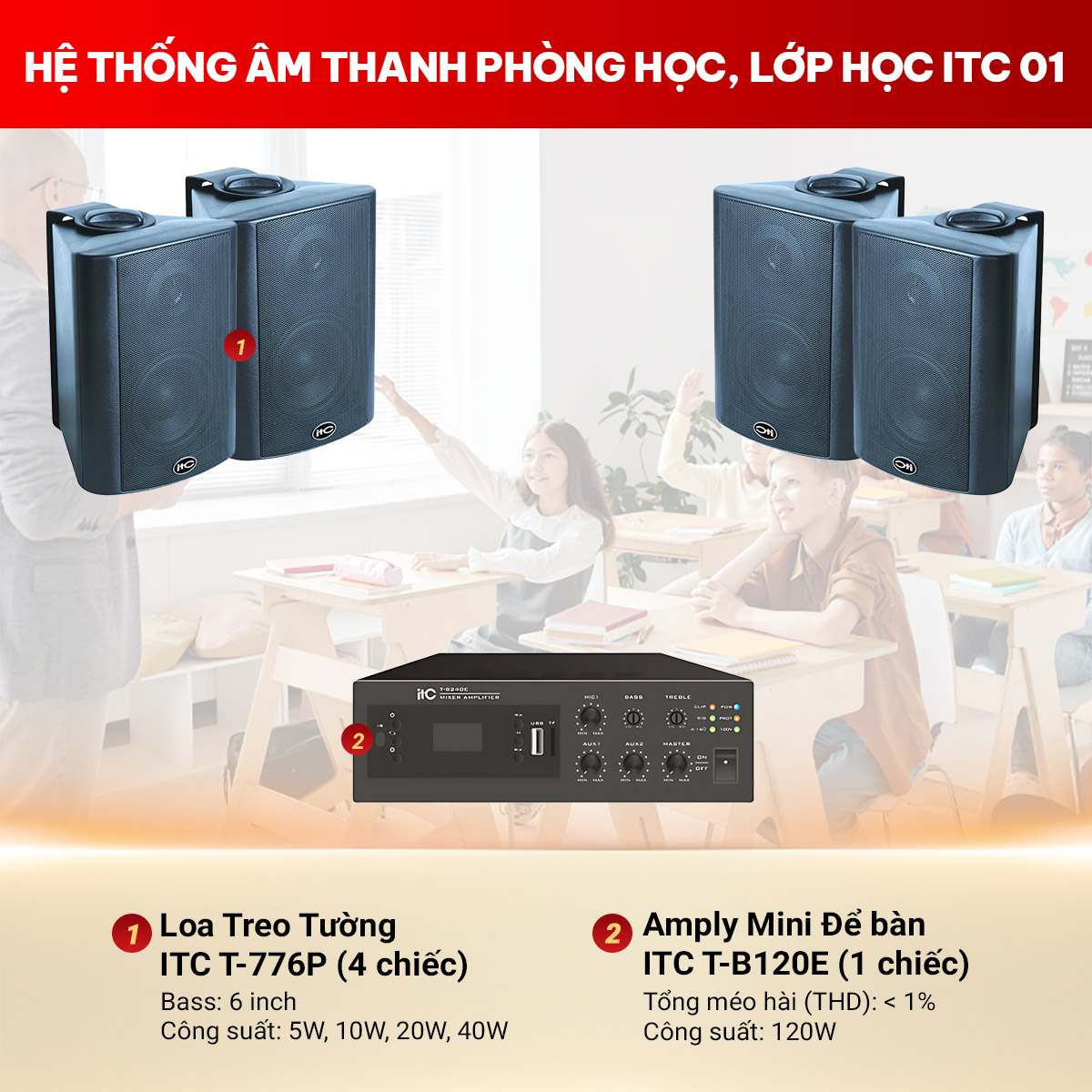 Hệ thống &acirc;m thanh ph&ograve;ng học, lớp học ITC 01