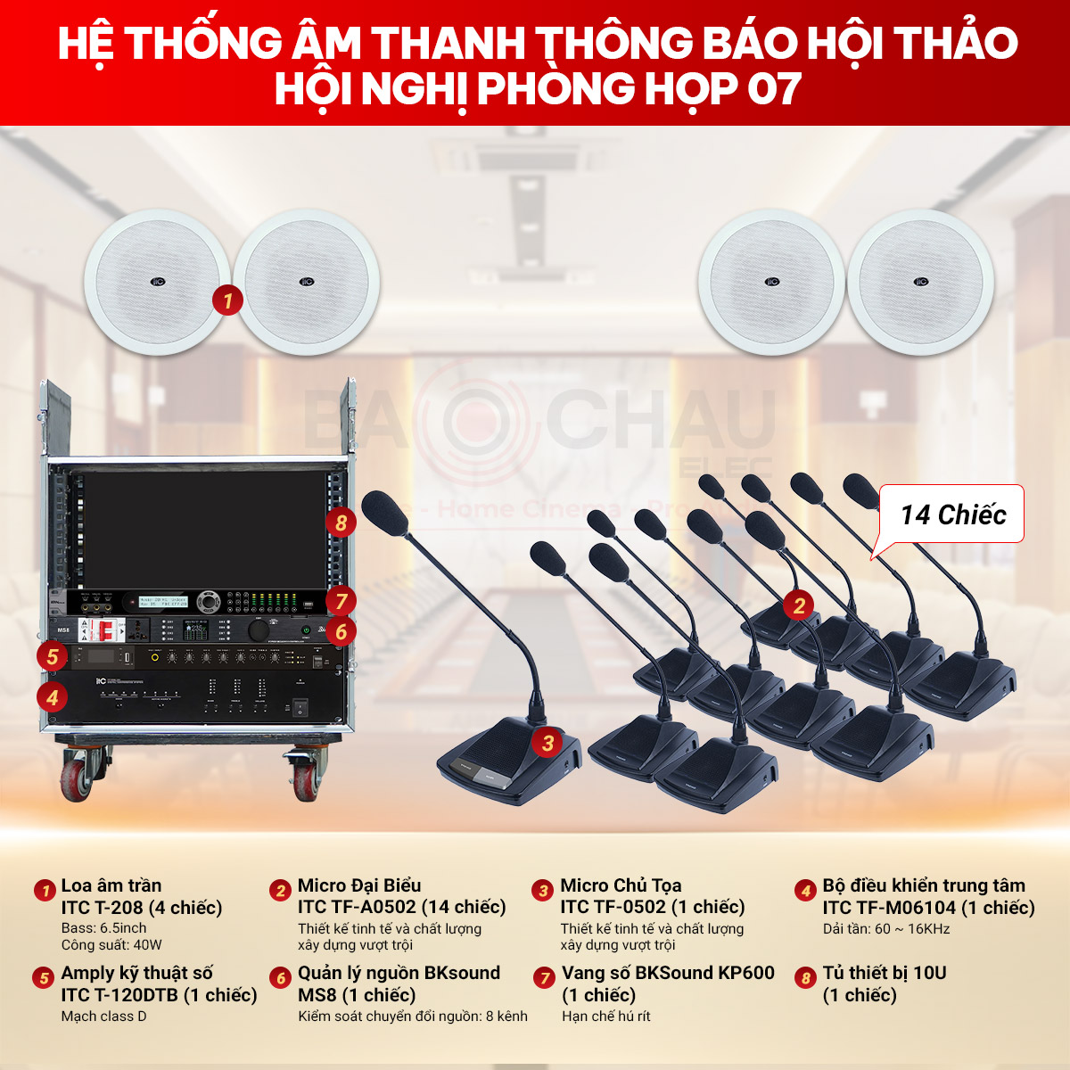 Hệ thống &acirc;m thanh th&ocirc;ng b&aacute;o hội thảo h&ocirc;i nghị ph&ograve;ng họp 07 