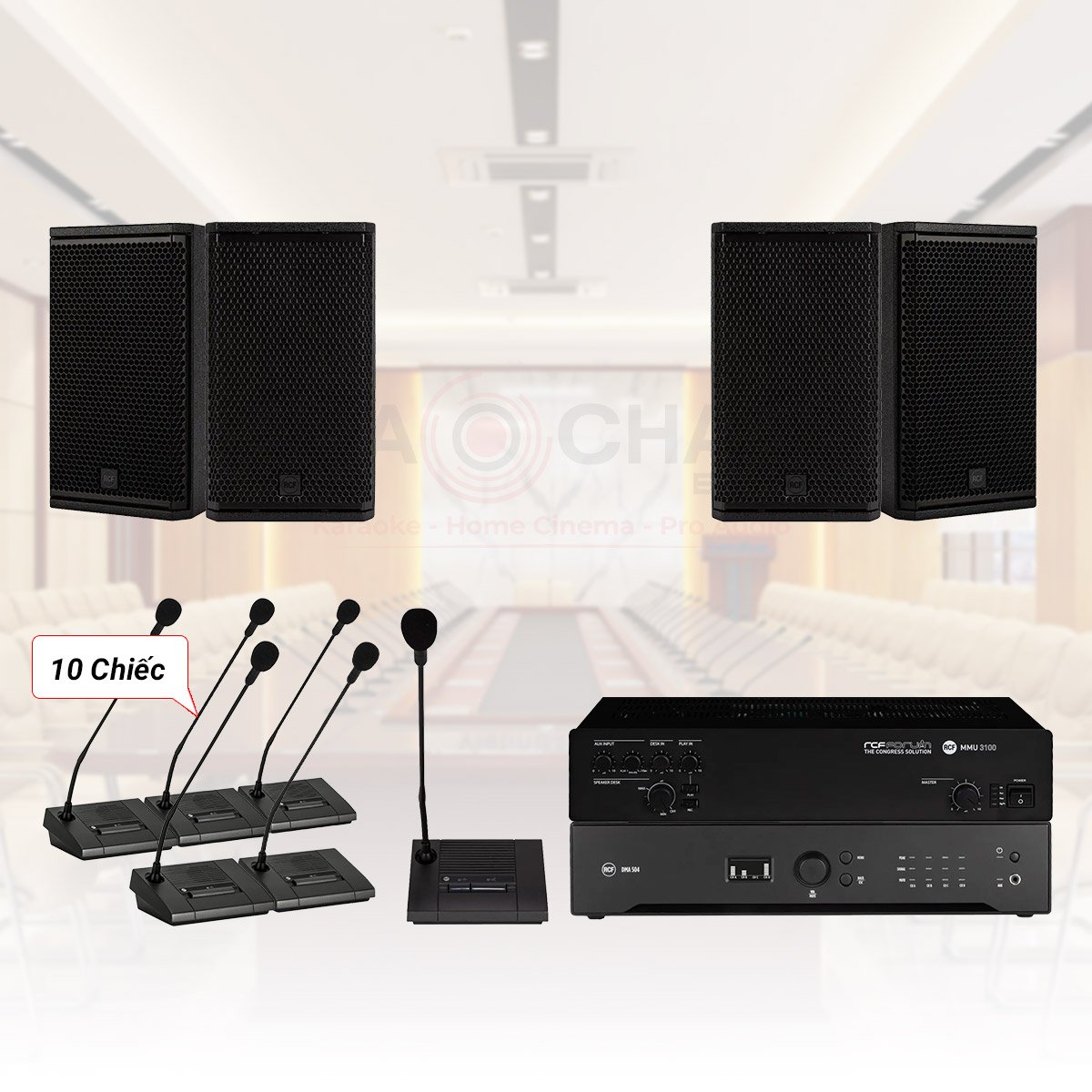 Hệ thống Âm thanh hội thảo, hội nghị, phòng họp RCF 60-100m