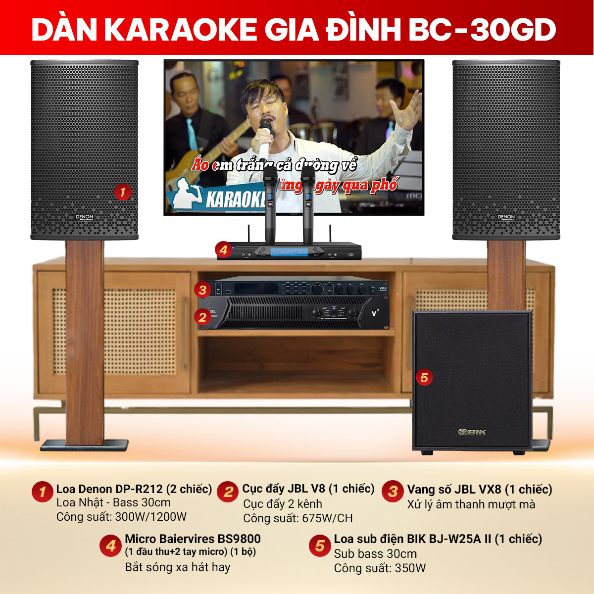 D&agrave;n karaoke gia đ&igrave;nh BC-30GD