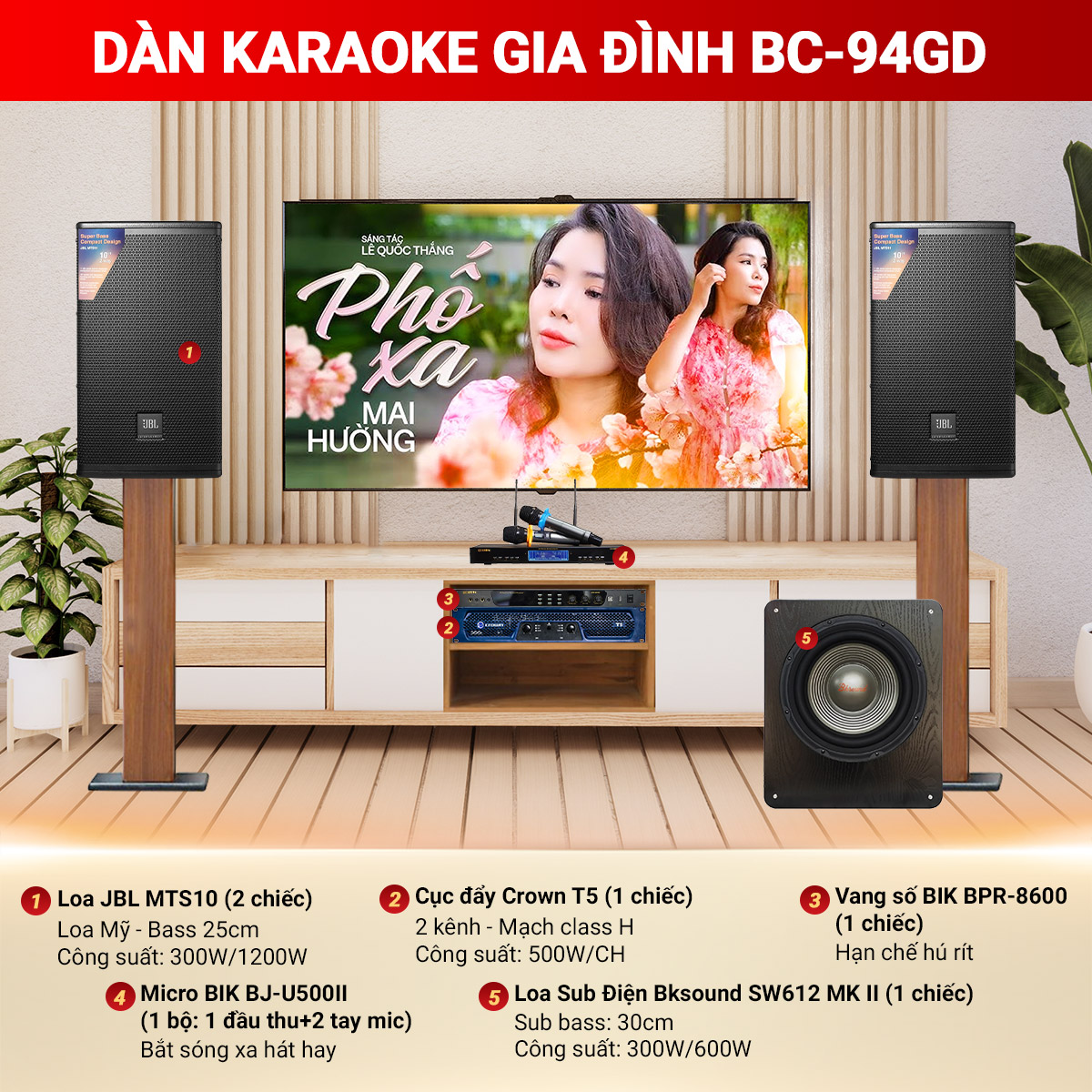 d&agrave;n karaoke gia đ&igrave;nh BC-94GD
