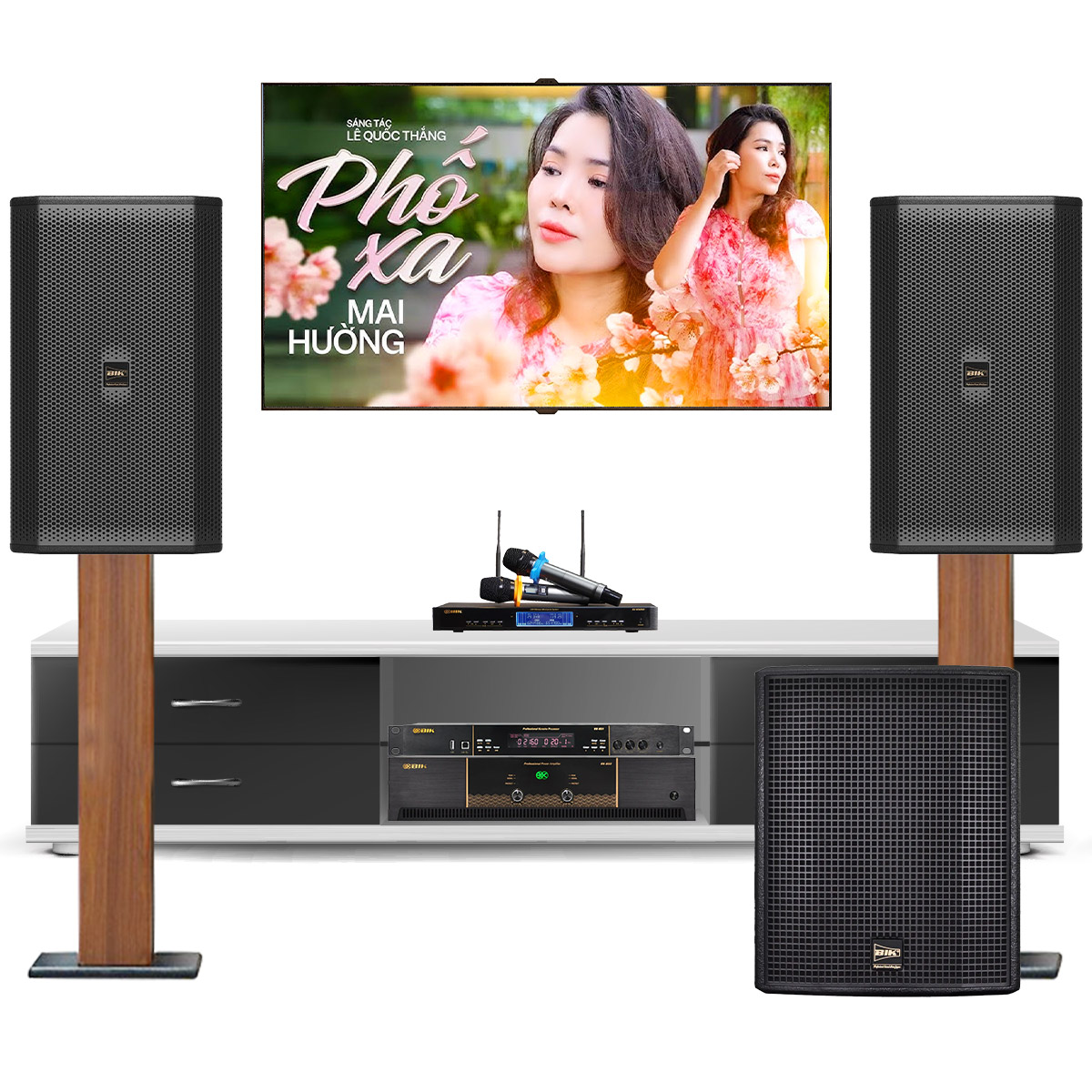 Dàn karaoke đồng bộ BIK New 2025-03 (BIK CS-625, BIK VK-A52, BIK VK-R51, BIK BBK-W55A, BIK BJ-U500 II)