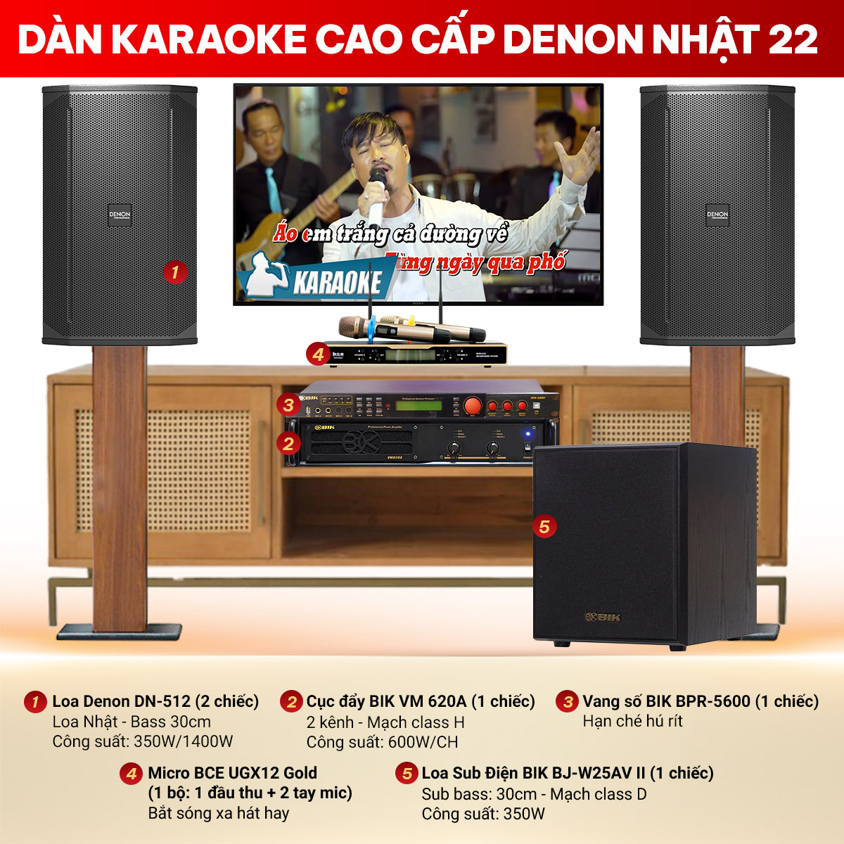 D&agrave;n karaoke cao cấp Denon Nhật 22
