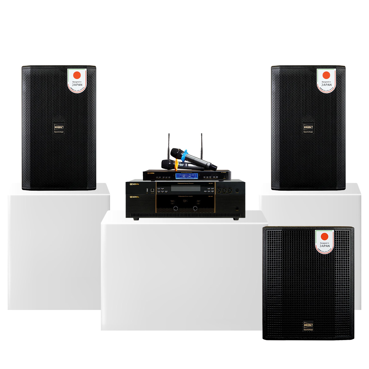 Dàn karaoke đồng bộ BIK New 2025-03 (BIK CS-625, BIK VK-A52, BIK VK-R51, BIK BBK-W55A, BIK BJ-U500 II)