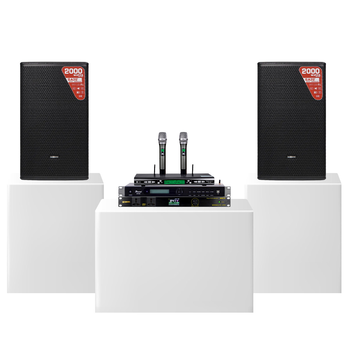 Dàn karaoke gia đình Audiocenter Active 05 (Audiocenter SA312+, KP500, BBS Baiervires 790S, BIK BSQ-8) 