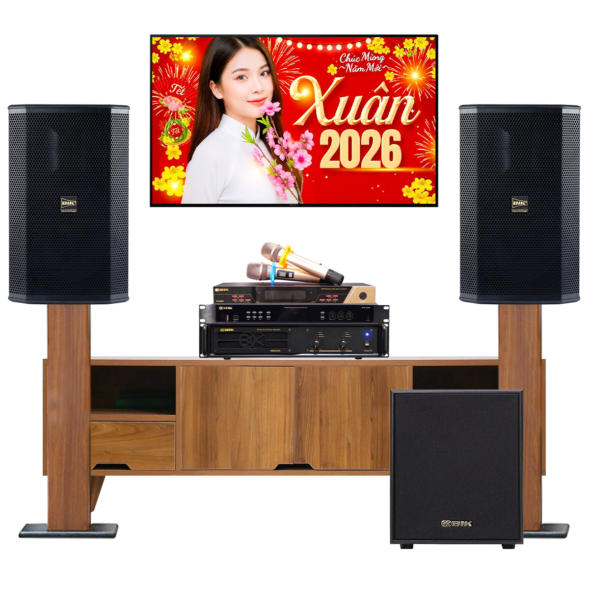Dàn karaoke gia đình BIK 29 (BIK BSP 412II, BIK VM620A, BIK BPR-5800, BIK BJ W25AV II, BIK BJ-U600)
