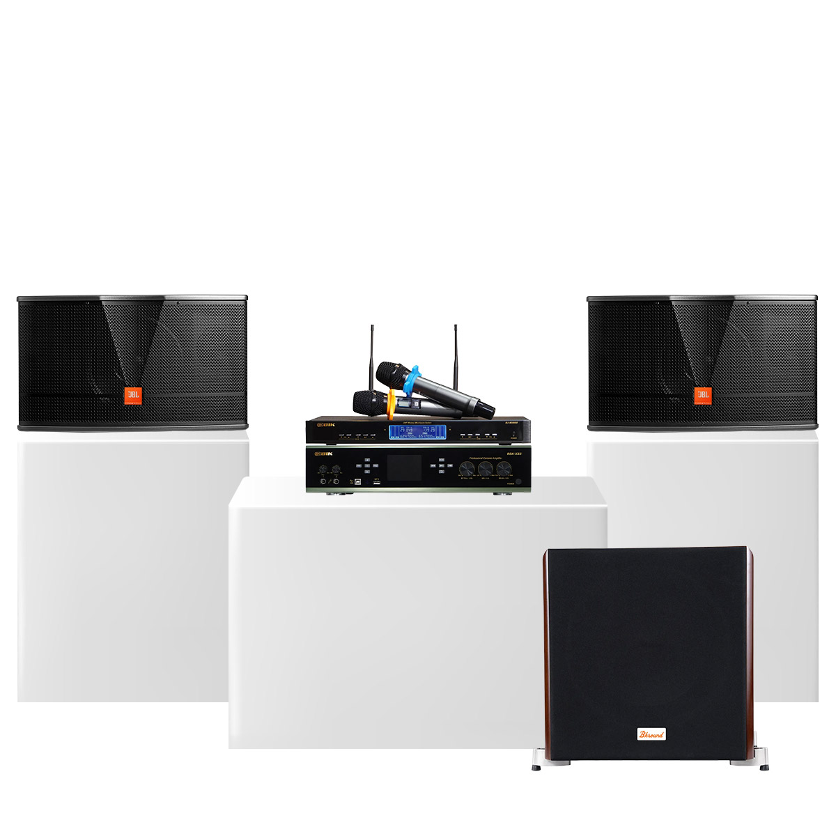 Dàn karaoke gia đình JBL CV01 (JBL CV1052T, BIK BDA-X33, BKSound SW512, BIK BJ-U500 II) - Hình 2
