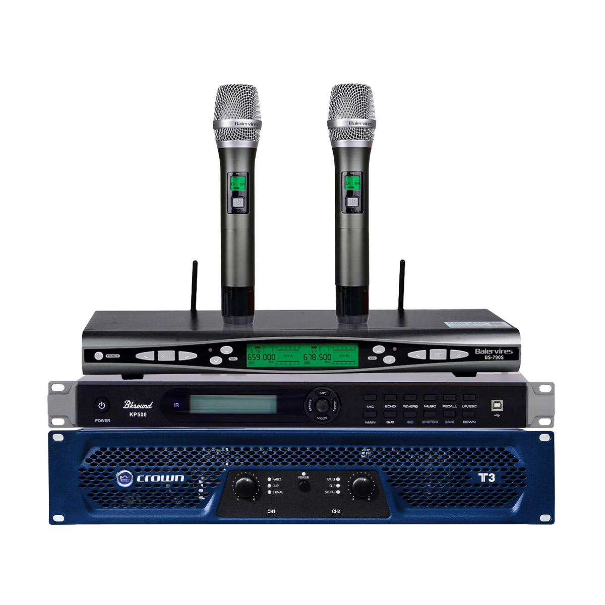 Dàn karaoke gia đình JBL CV02 (JBL CV1252T, Crown T3, BKSound KP500, Baiervires BS-790s) - Hình 4