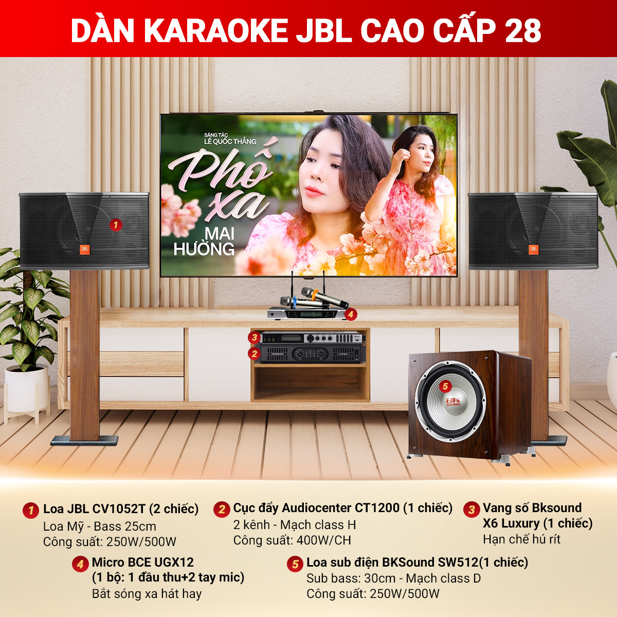 D&agrave;n karaoke JBL cao cấp 28