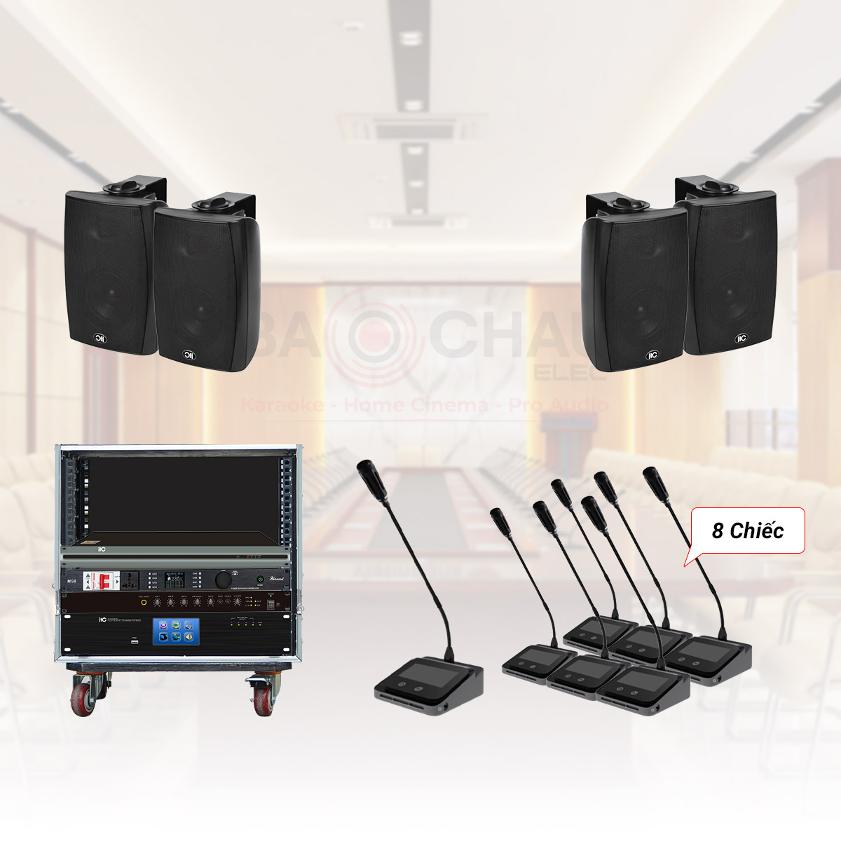 Hệ thống âm thanh phòng họp, hội thảo không dây 50-70m